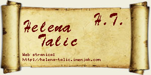 Helena Talić vizit kartica